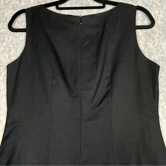 Jessica Howard Black Linen Blend Beaded Embroidered Sleeveless Summer Dress - 10 - Picture 9 of 15